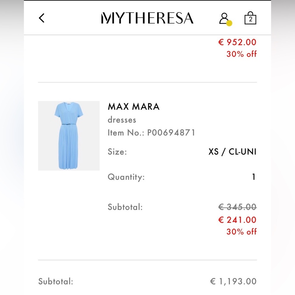 Max Mara Pleated Dress - Picture 5 of 6